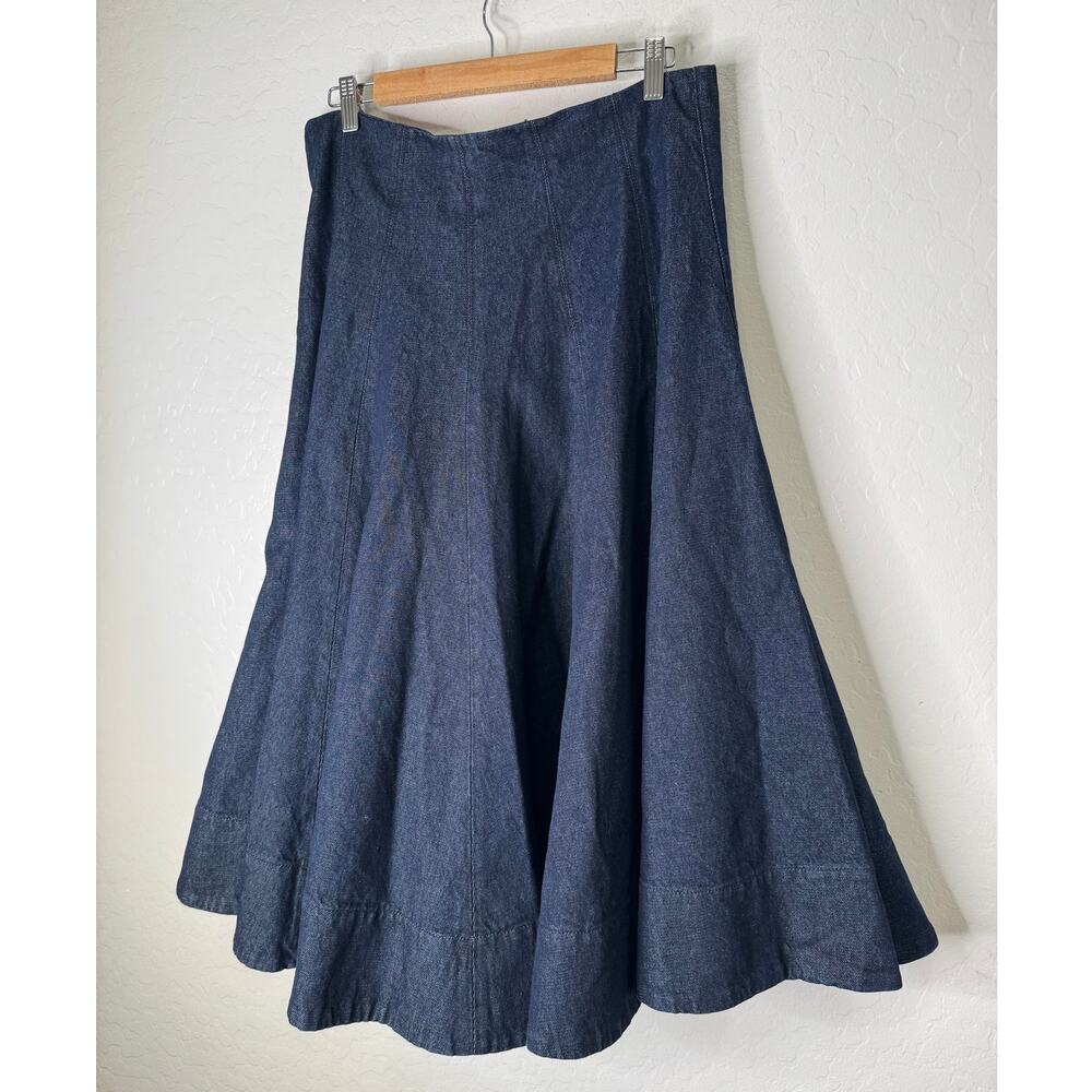COS Dark Blue Midi Skirt